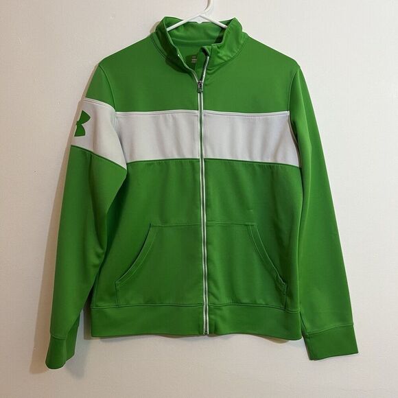 Under Armour Other - Under Armour Mens M Full Zip Jacket Green St Patricks Day All Season Gear Flaw